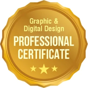 Badge representing ArtFeel’s Graphic and Digital Design Professional Certificate