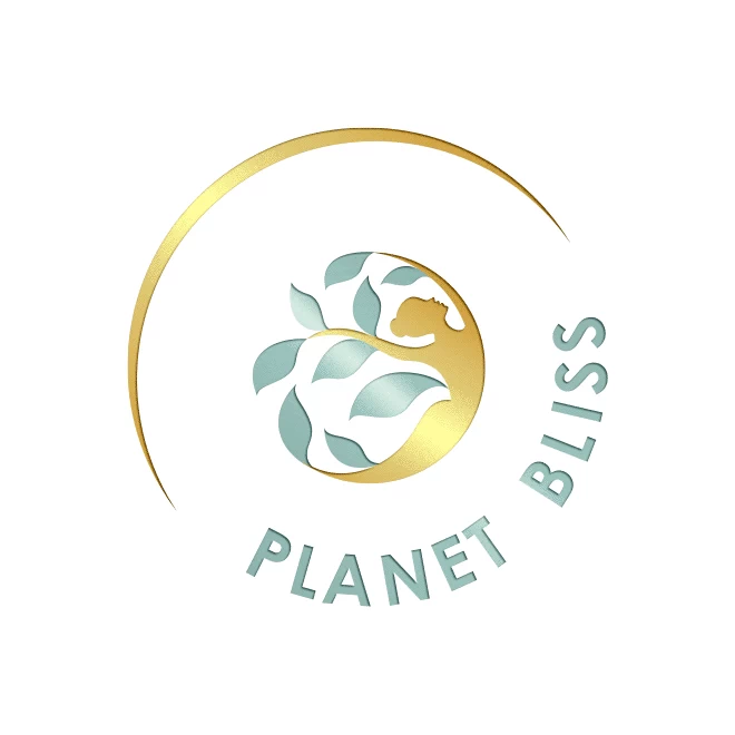 Circular logo of a woman with leaves