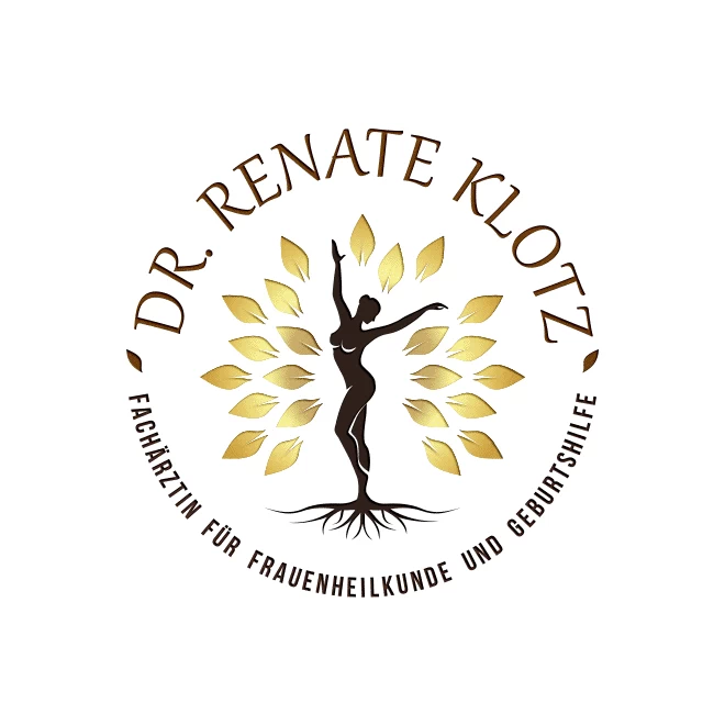 Circular, elegant logo of a lady with roots forming a tree