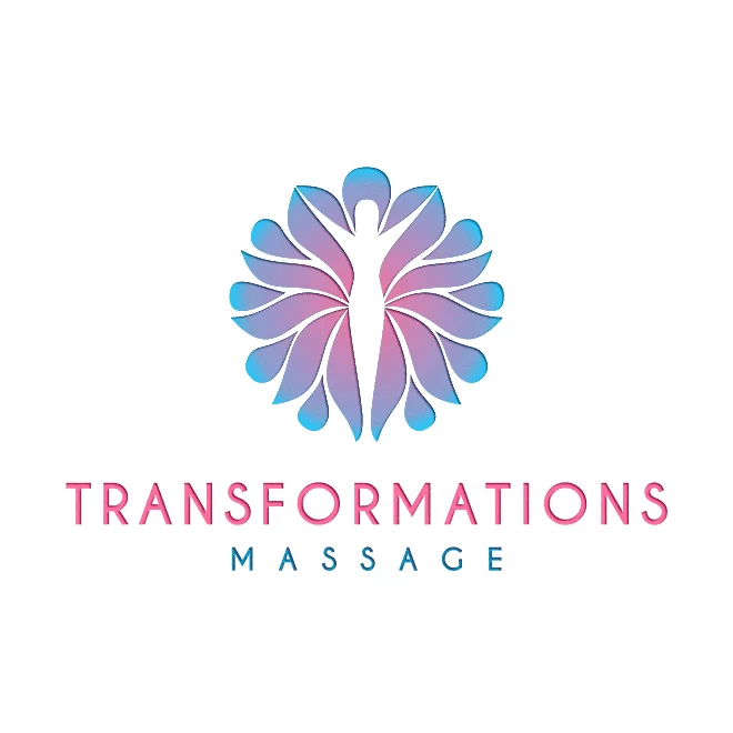 Circular logo with leaves and drops having a lady in negative space