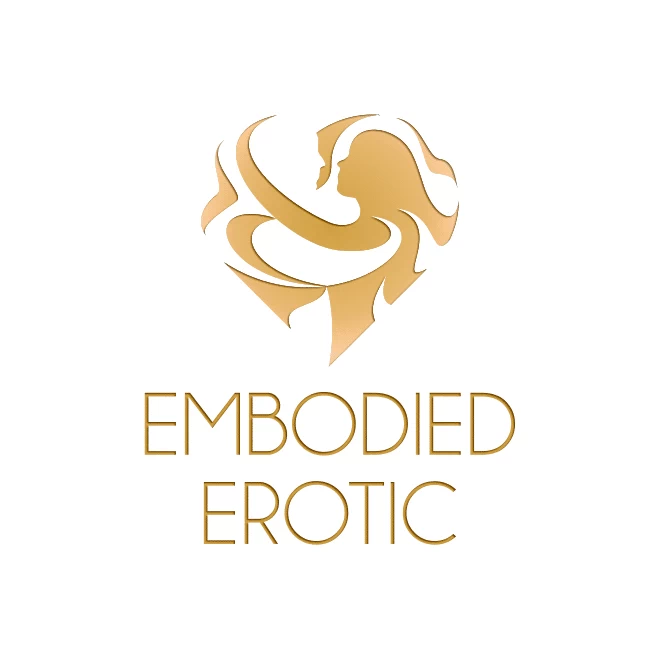 Logo in form of a heart with a man and a woman blending together in love