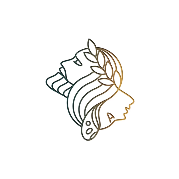 Wireframe logo of Zeus and Hera available on LogoGround